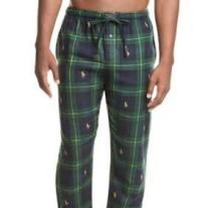 Ralph Lauren Polo flannel pants green plaid XL